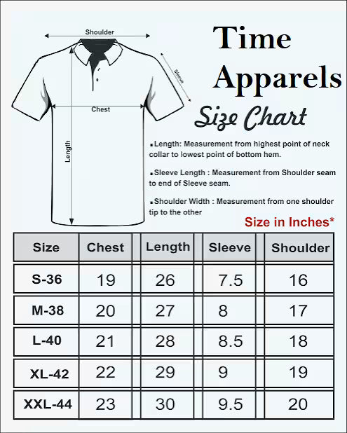Mens Polo Tshirt Size Chart