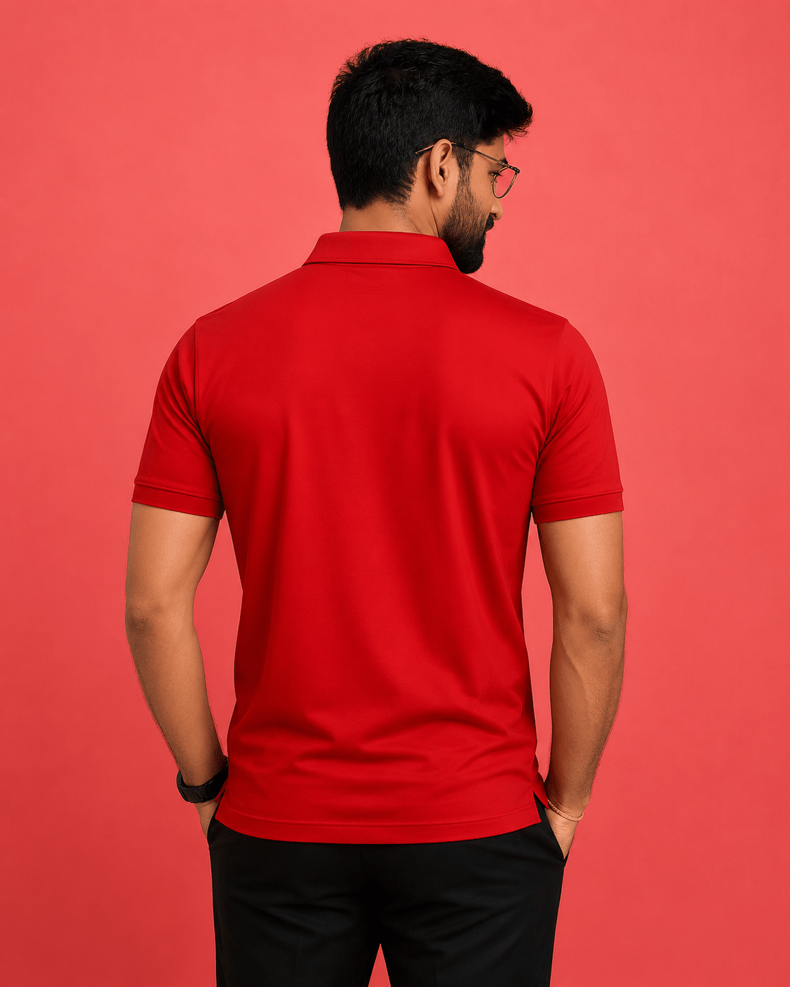 Red Mercerized Polo T-Shirt 240 GSM for Men - ZWEAR